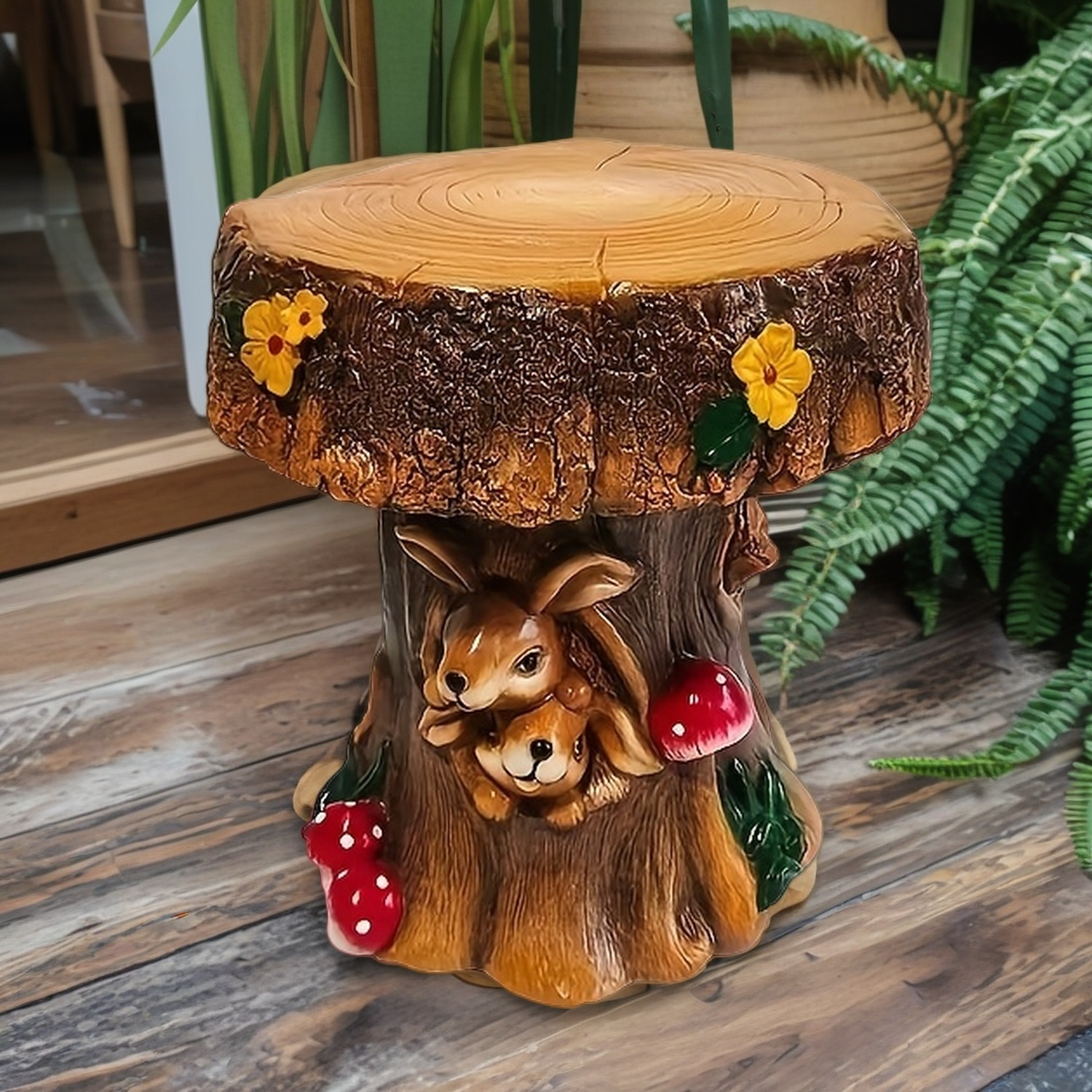 12.6" Resin Rabbit Garden Chair by HouseOfZazla