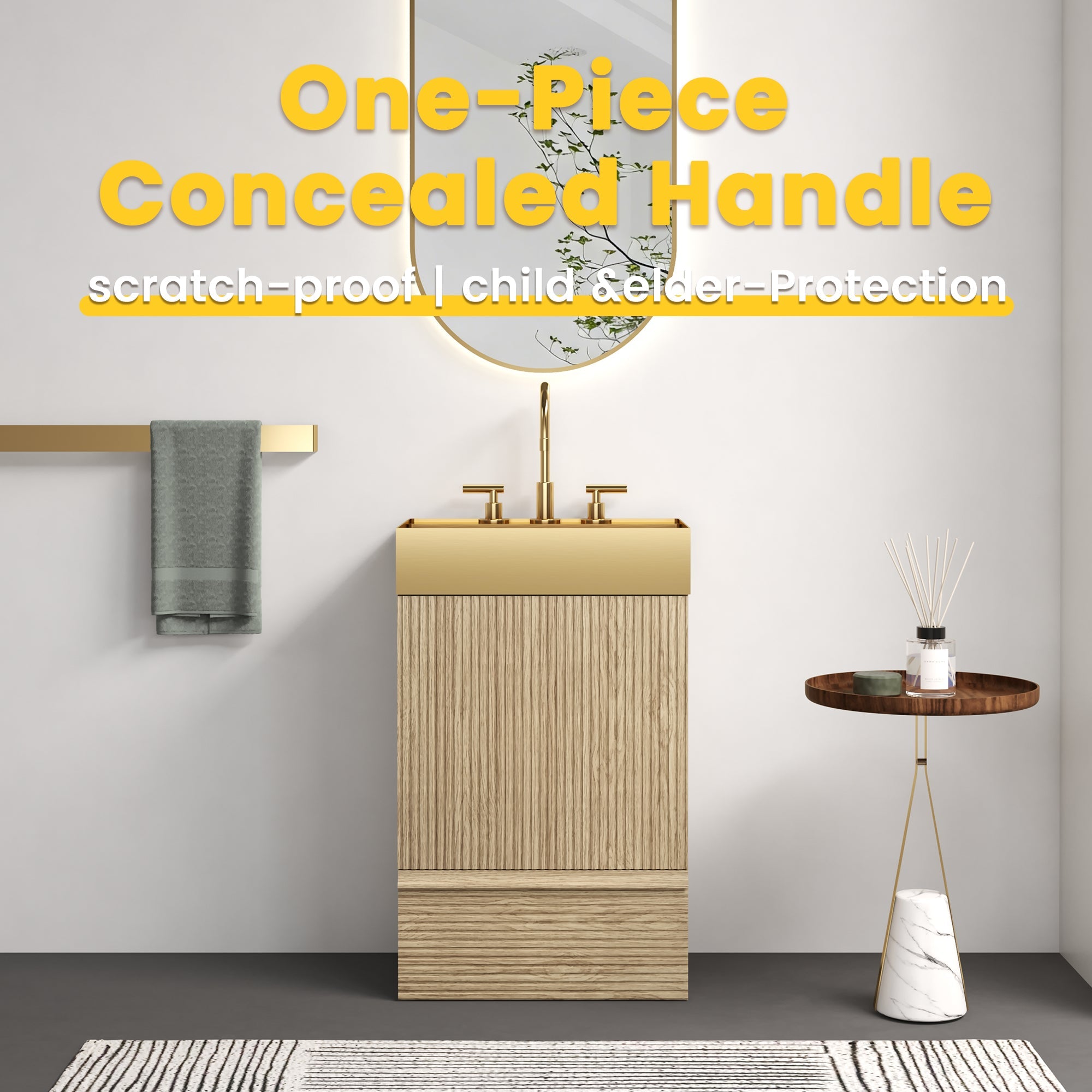 Gada 20" Striped Light Bathroom Vanity by HouseOfZazla