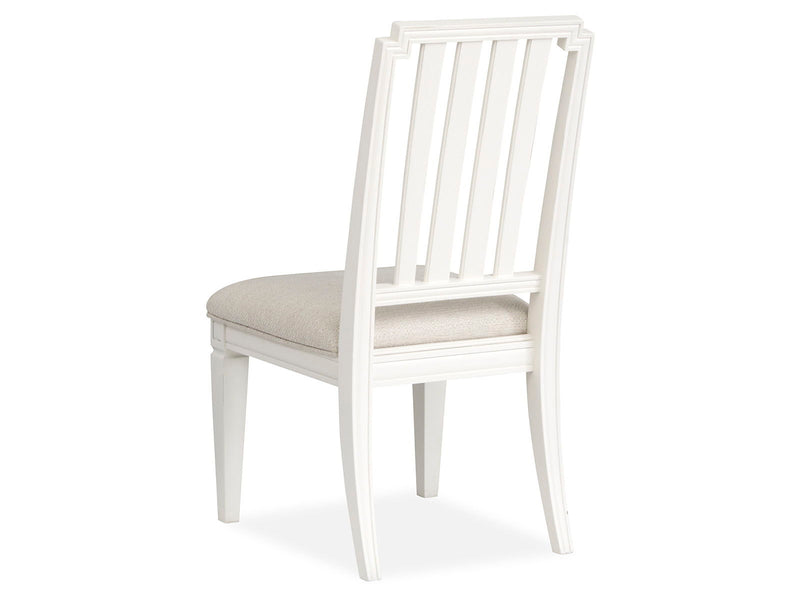 Willowbrook - Upholstered Side Chair With Wood Slat Back (Set of 2) - Egg Shell White, photo 5 of 7