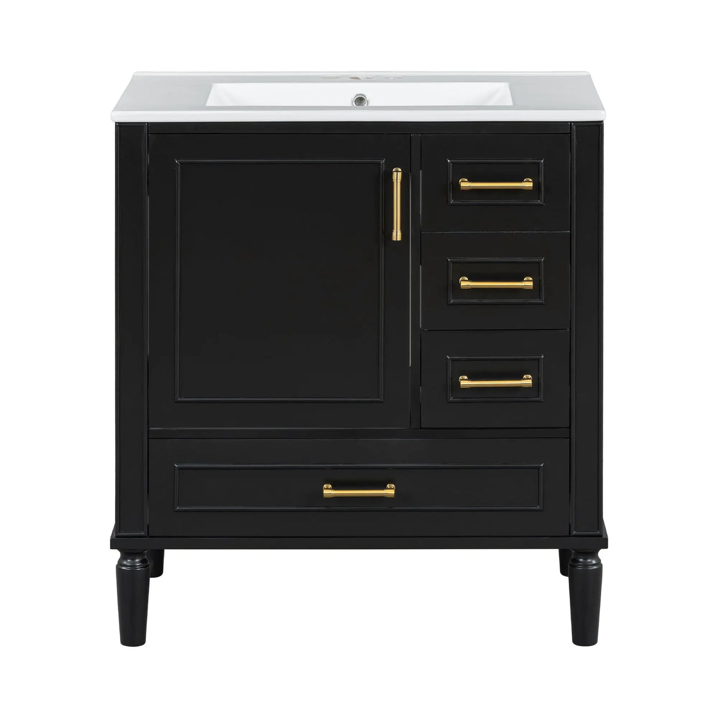 Traditional Bathroom Vanity Set With Soft Close Doors by HouseOfZazla