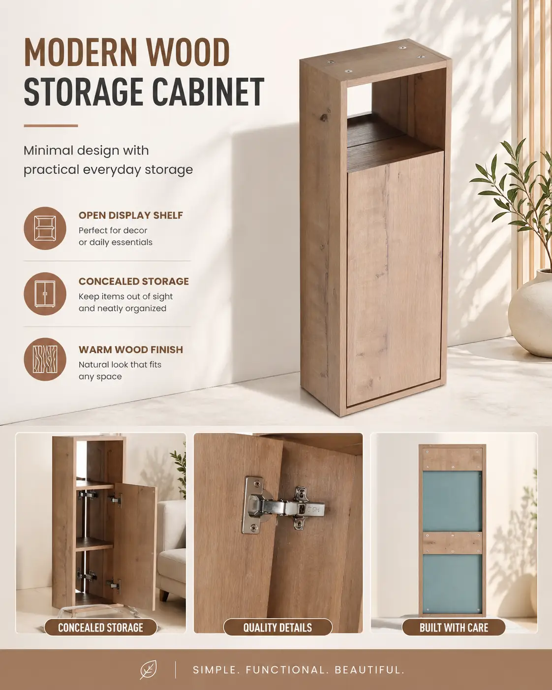 10'' Wall Mounted Bathroom Mirror Cabinet with Soft Close Door by HouseOfZazla