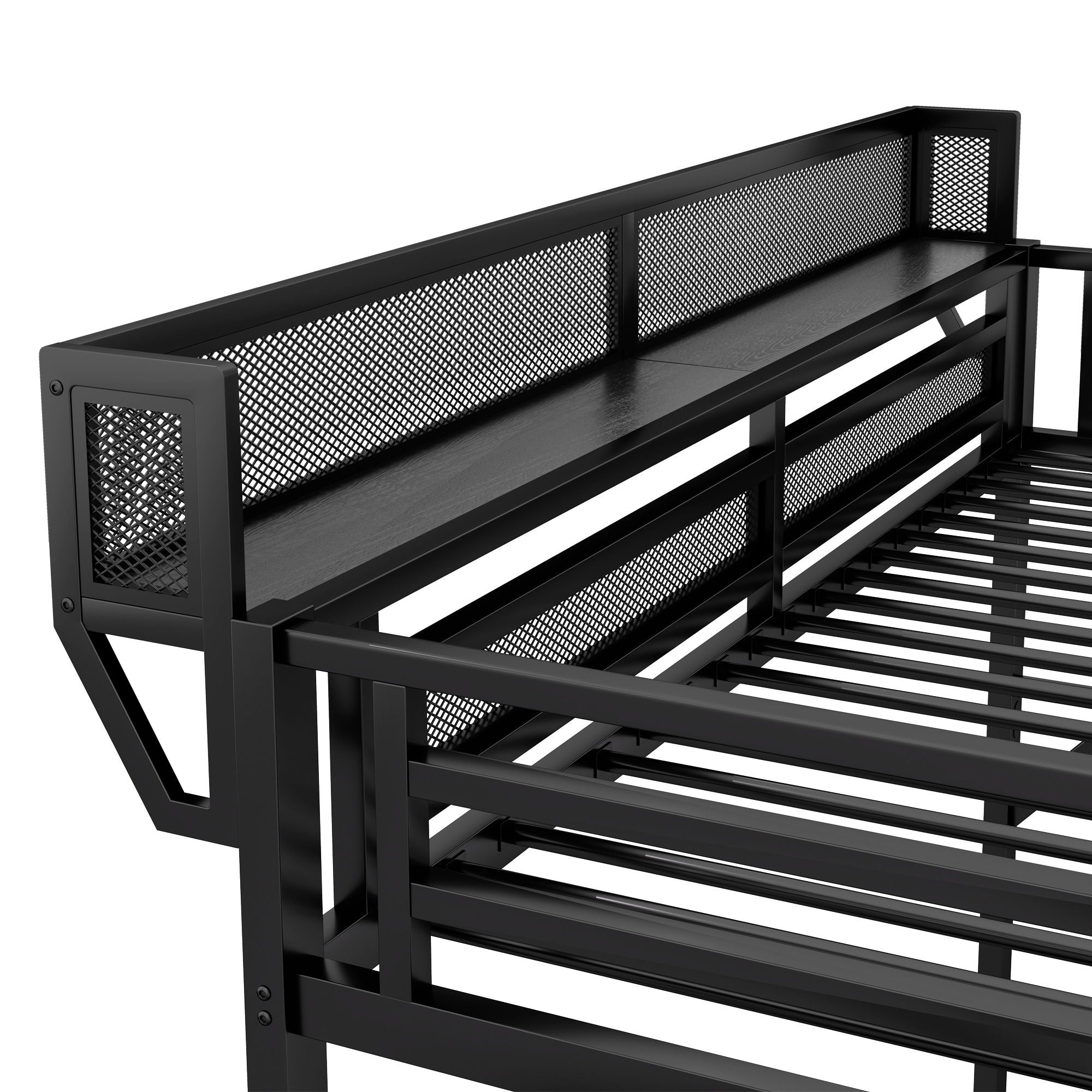 Loft Bed With Storage Shelves, Wardrobe by HouseOfZazla