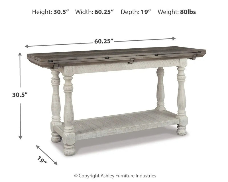 Havalance - Flip Top Sofa Table - Gray / White by Unique Piece Furniture