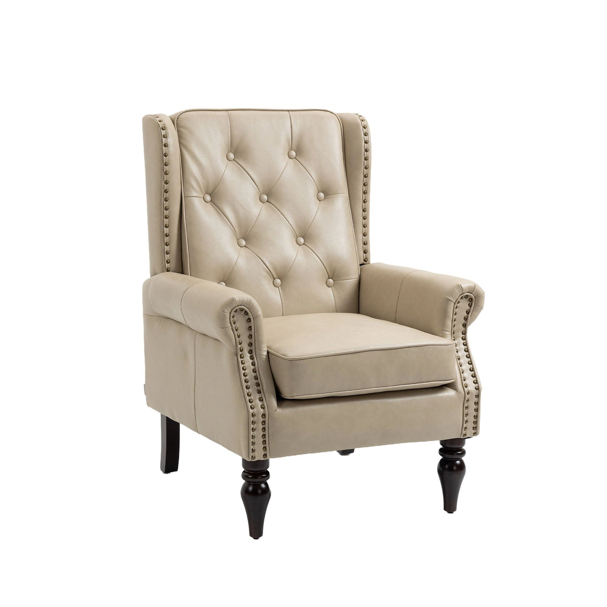 Modern Accent Armchair with Sturdy Wood Legs - Multiple Colors, photo 3 of 16