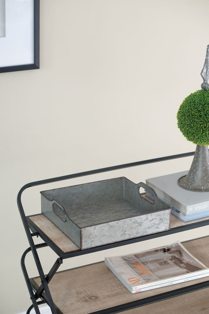 Decorative Galvanized Nesting Trays (Set of 3) - Gray by HouseOfZazla