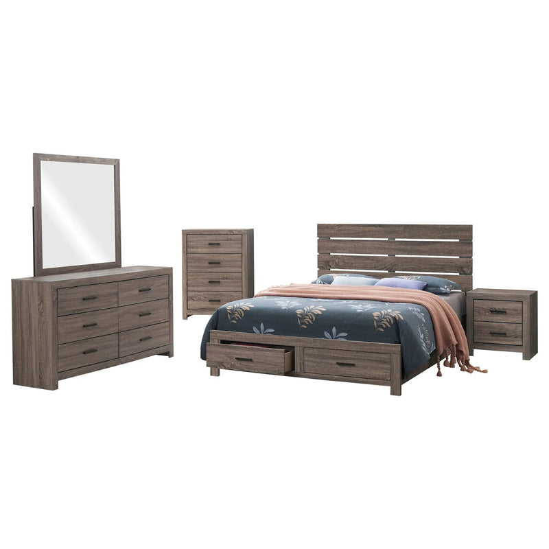 Brantford 5-piece Eastern King Bedroom Set Barrel Oak by Unique Piece Furniture