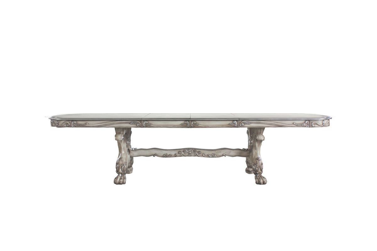 Dresden Elegant Dining Table with Wood Construction - Pearl Silver or Dark Brown, photo 8 of 12