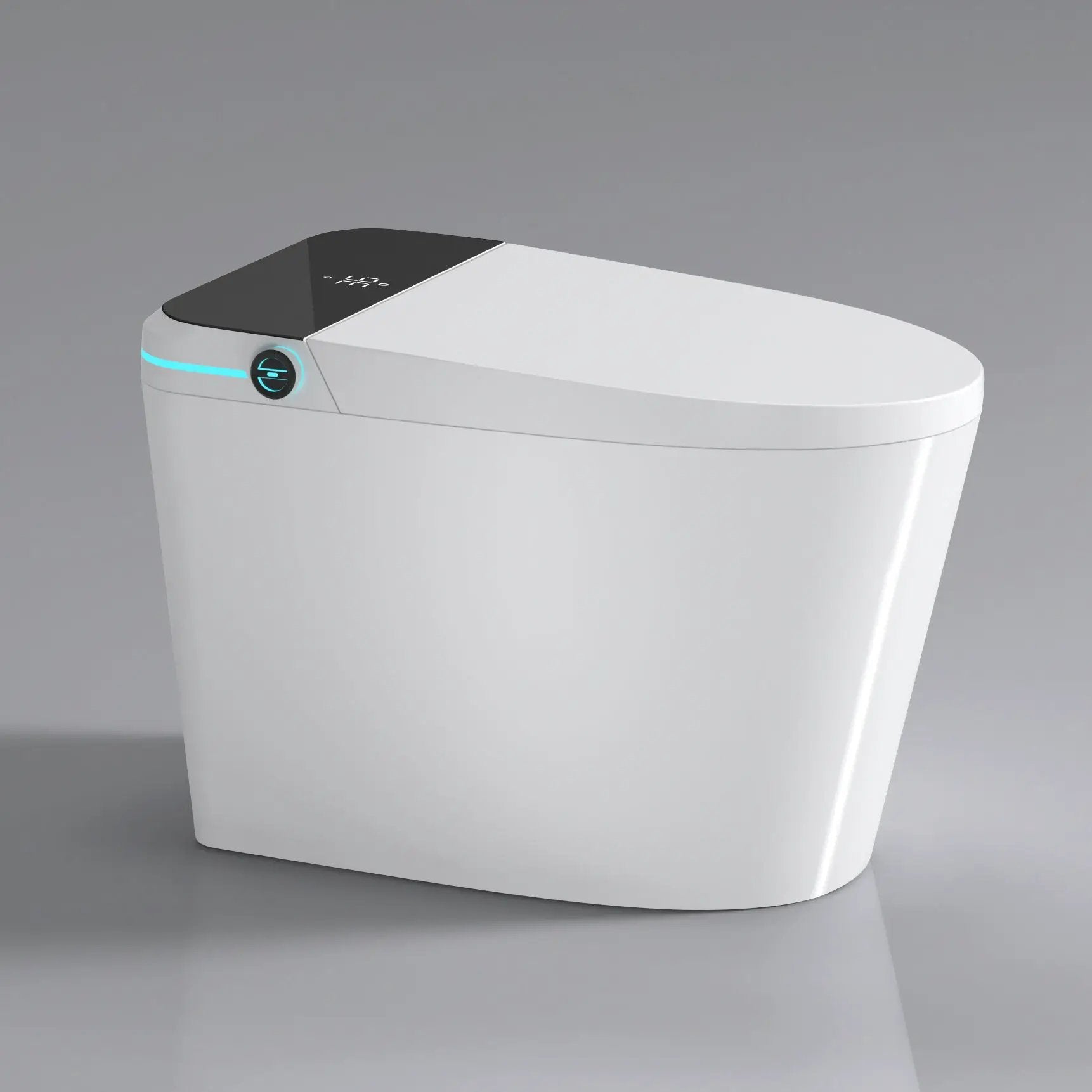 Modern Smart Toilet with Bidet Seat Built-in by HouseOfZazla