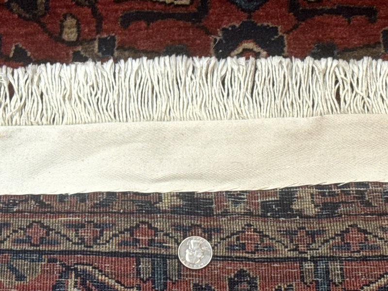 Small Red Persian Sarouk Rug 2.7 x 4.9, Floral, Antique by Jewel Rugs