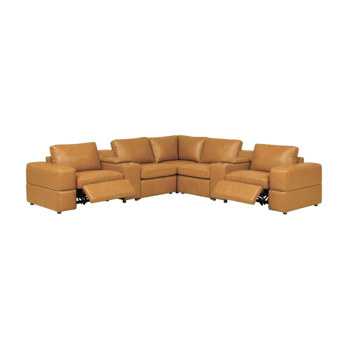 Upholstered Large Arms Sectional With Recliner Seats, photo 10 of 84