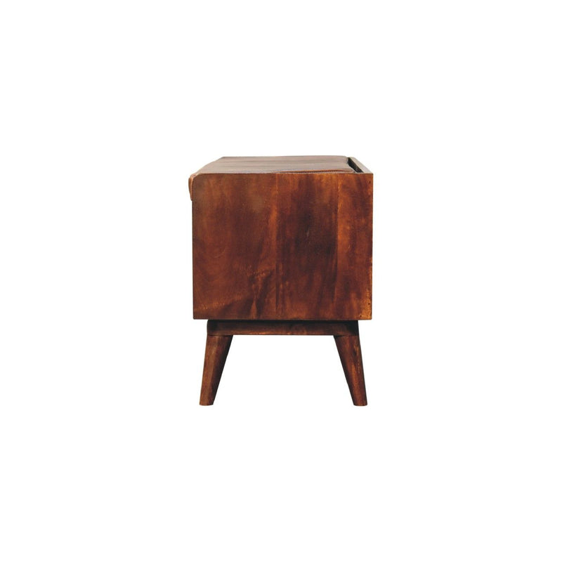 Solid Wood Bench With Upholstered Sea by HouseOfZazla