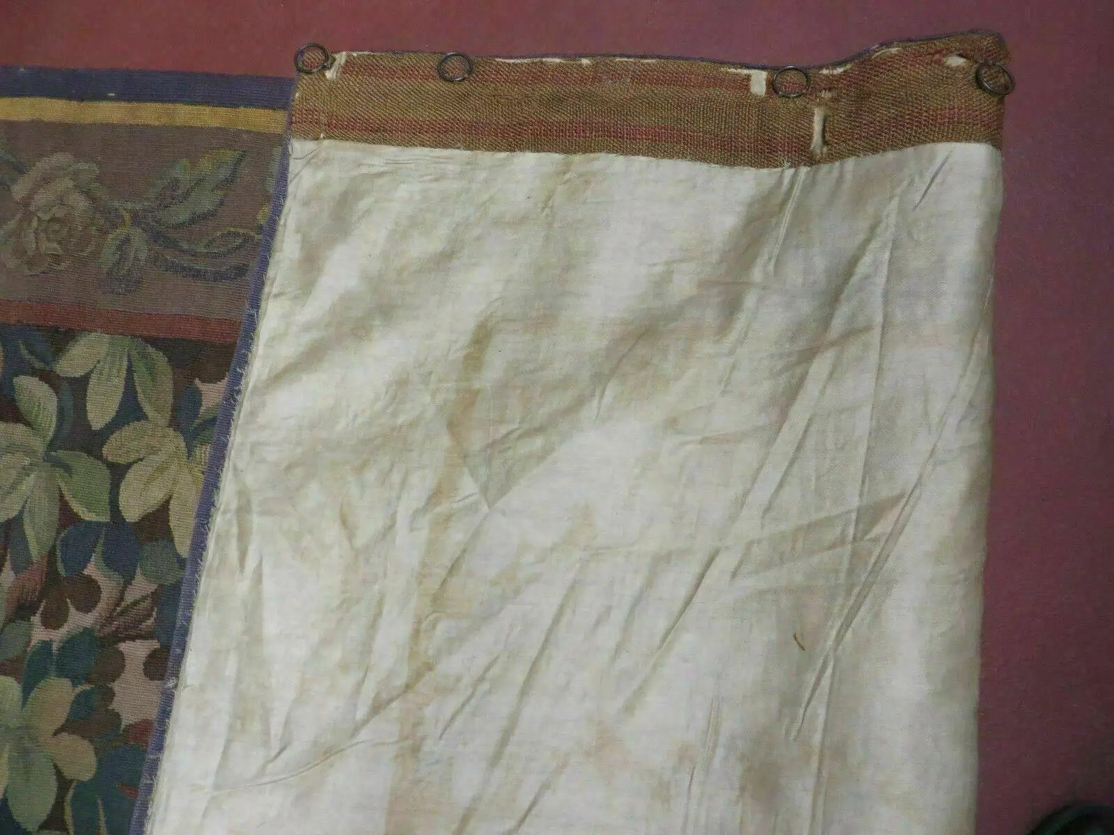 Antique French Tapestry 5x6 French Handmade Aubusson Nature One Of A Kind Rare by Jewel Rugs