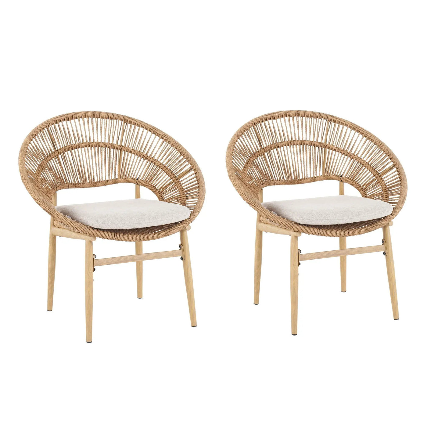 Cyril - Outdoor Papasan Style Dining Chair (Set of 2) by HouseOfZazla