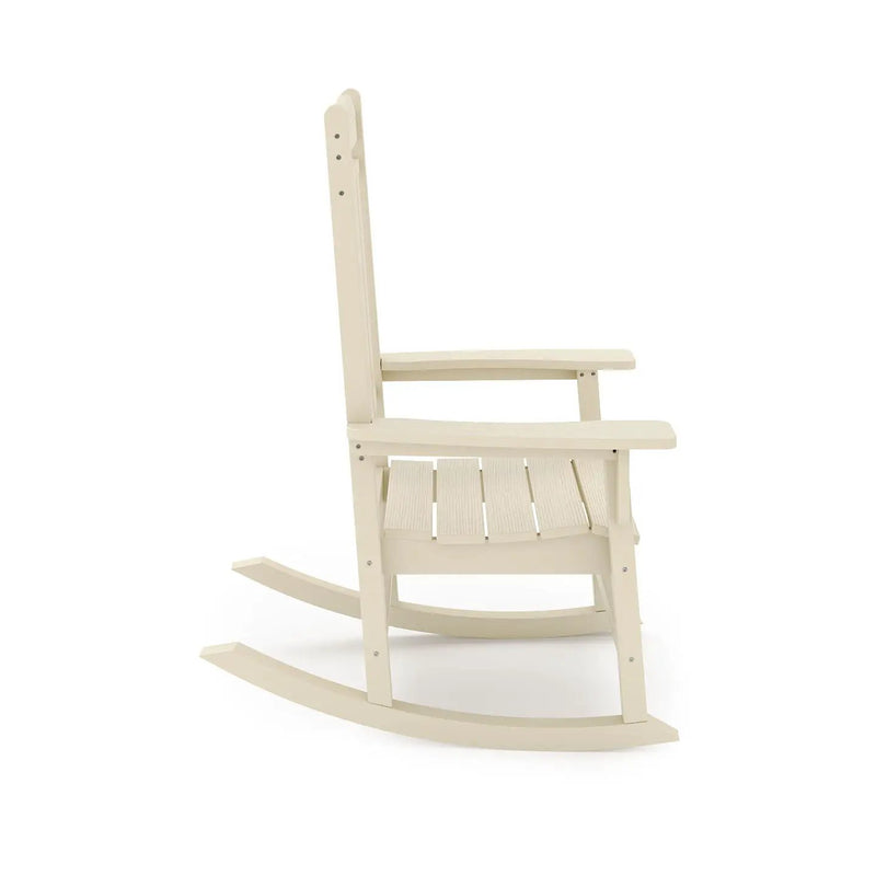 Traditional Porch Rocker Classic HDPE Poly Lumber For Porch, Patio, And Garden Comfort by Unique Piece Furniture