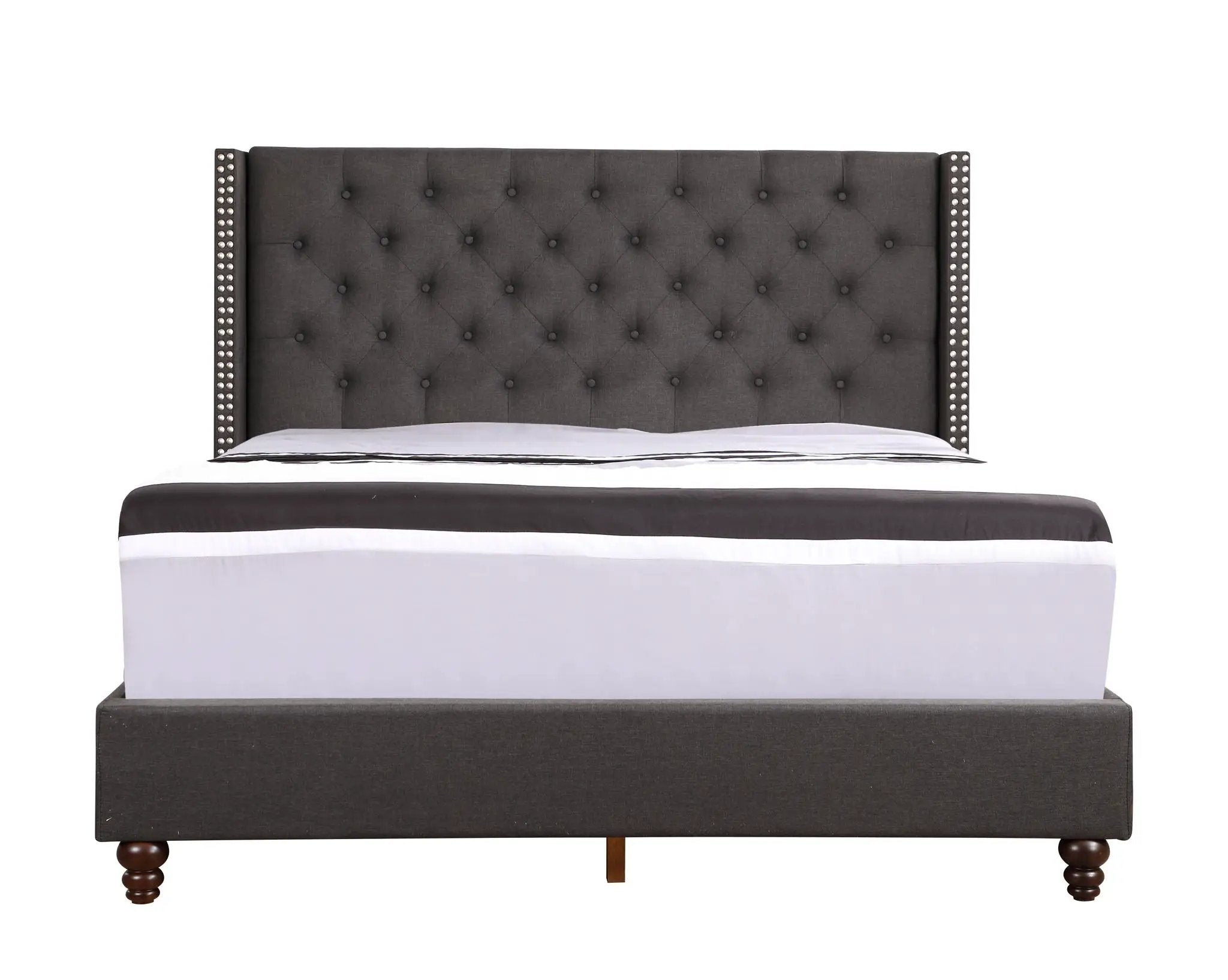 Nailhead Bed Transitional Vibrant by Unique Piece Furniture
