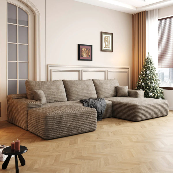 107" Cloud Sectional Sofa with Ottoman, photo 2 of 6