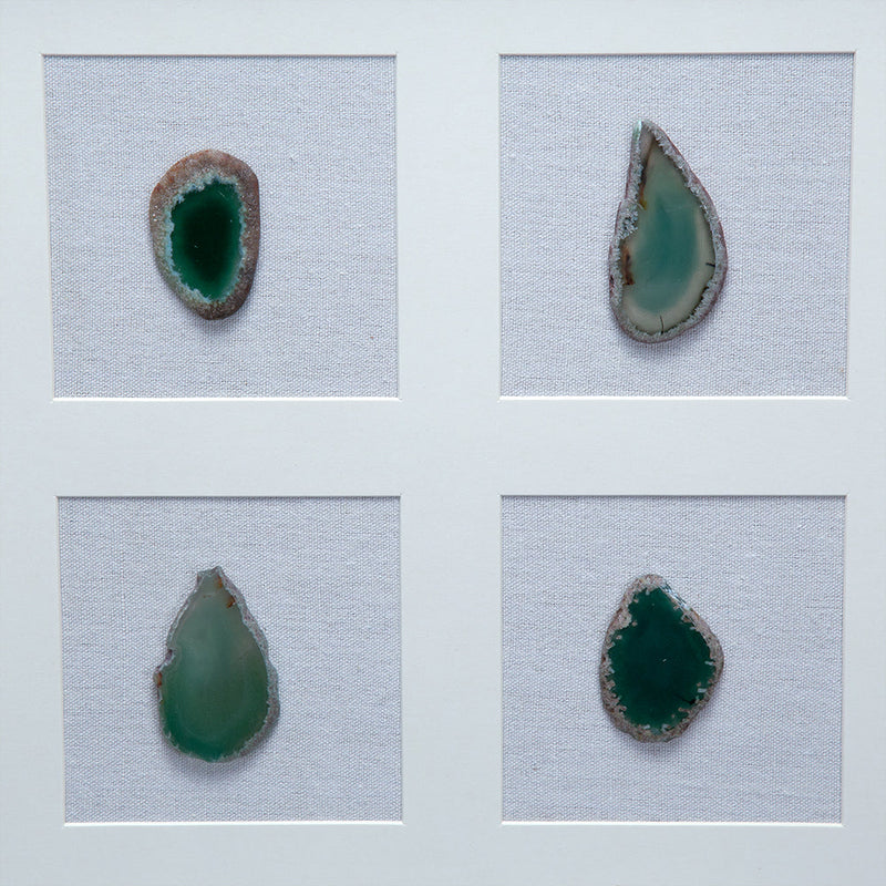 Set of 2 Shadow Box Wall Décor with Agate by HouseOfZazla