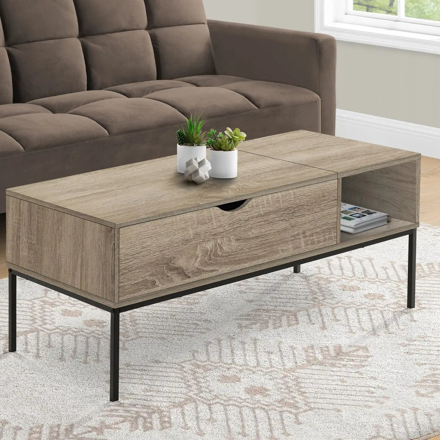 Table, Rectangular, Cocktail, Functional Lift-Top, Contemporary & Modern by Unique Piece Furniture