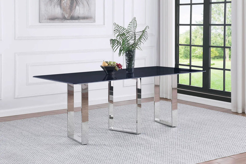 Desden 79-inch Rectangular Sintered Stone Dining Table Grey by Unique Piece Furniture