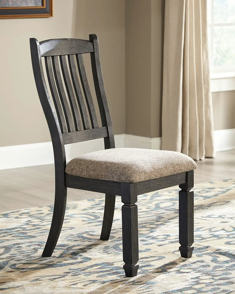 Tyler Creek - Dining UPH Side Chair (Set of 2) - Slatback - Black / Grayish Brown by Unique Piece Furniture