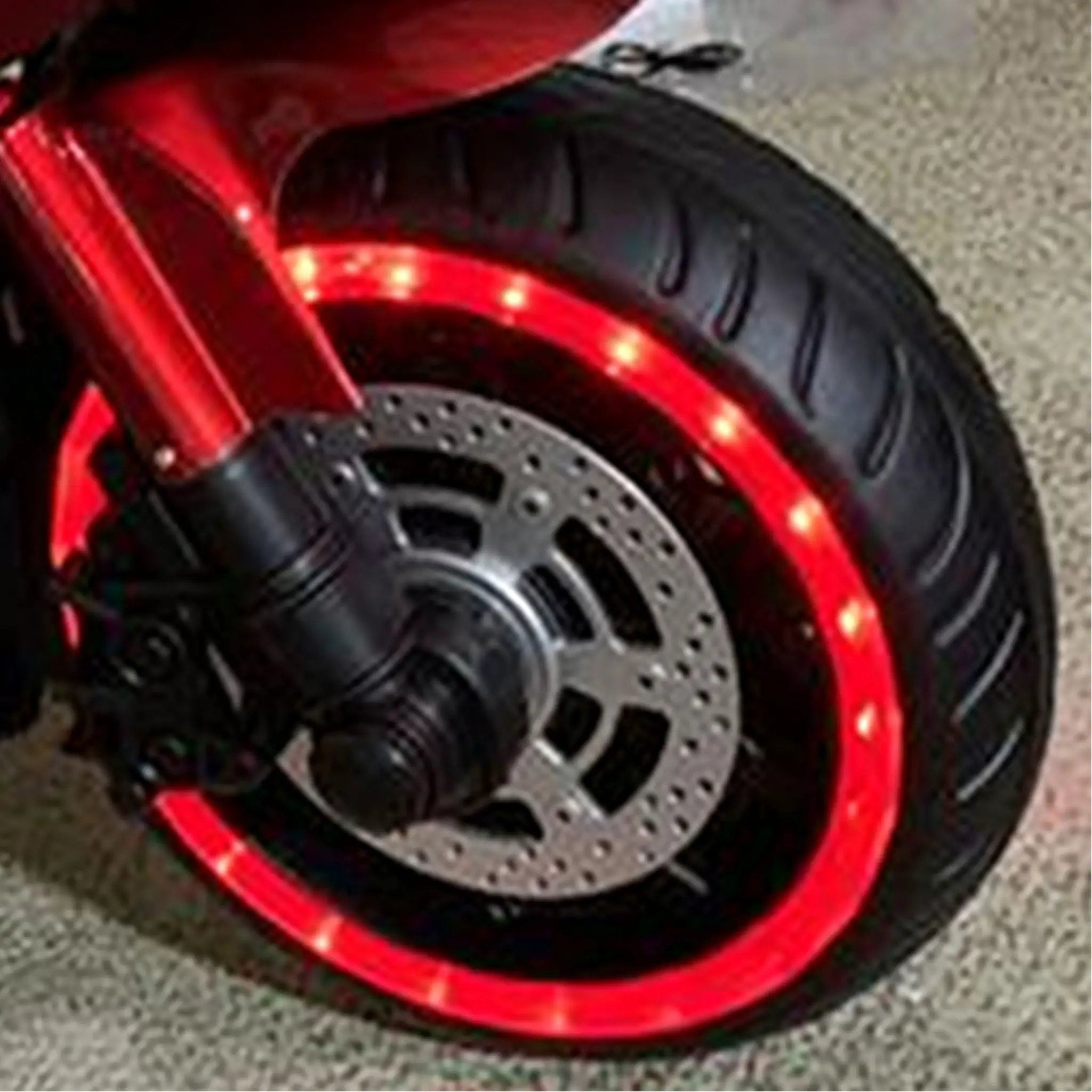 Kids 12V Motorcycle With Training Wheels, Manual Throttle, And Lighting Wheels For Boys And Girls Ages 3-6 - Red by HouseOfZazla