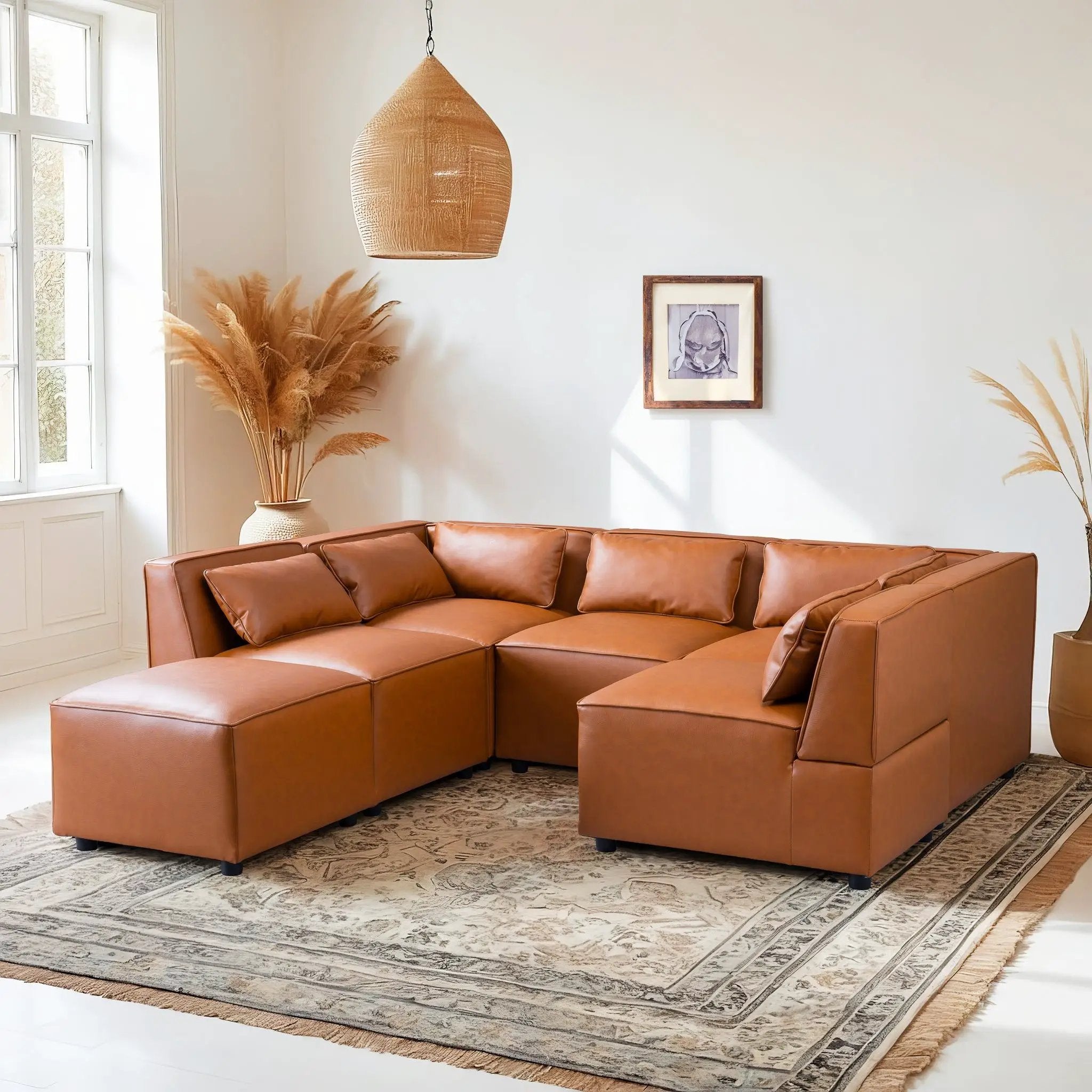 Wexford - Modular Sofa - Cognac by Unique Piece Furniture