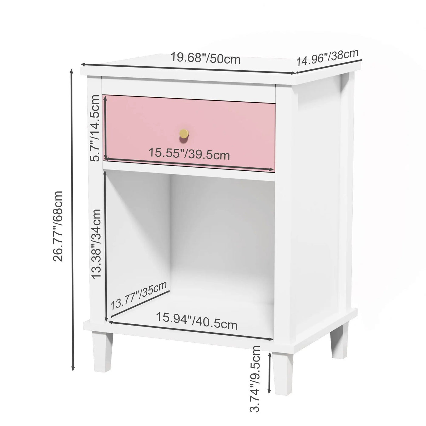 Nightstand With 1 Drawer 1 Shelf by Unique Piece Furniture