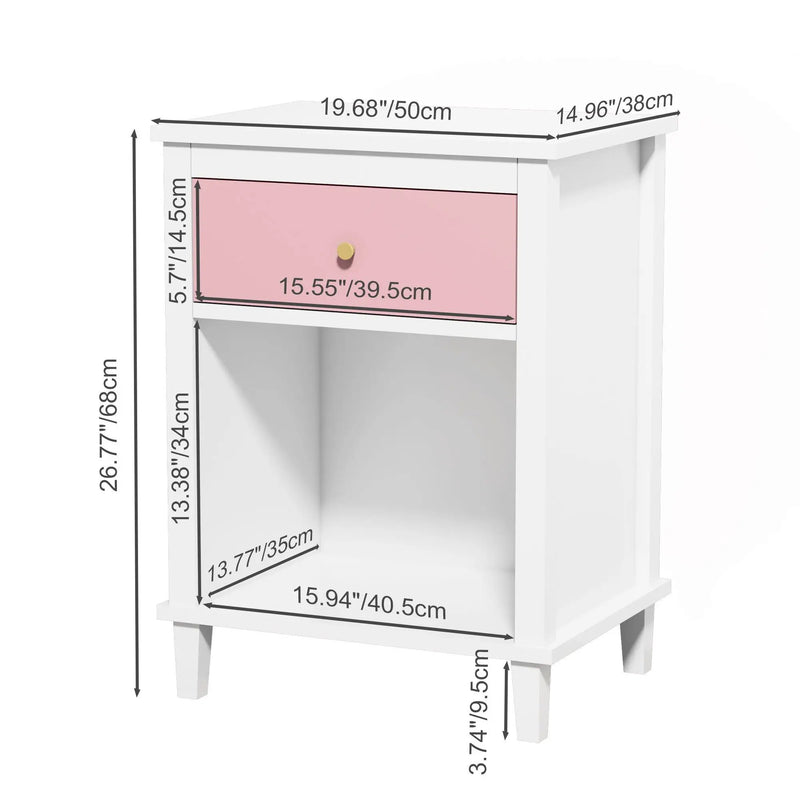 Nightstand With 1 Drawer 1 Shelf by Unique Piece Furniture