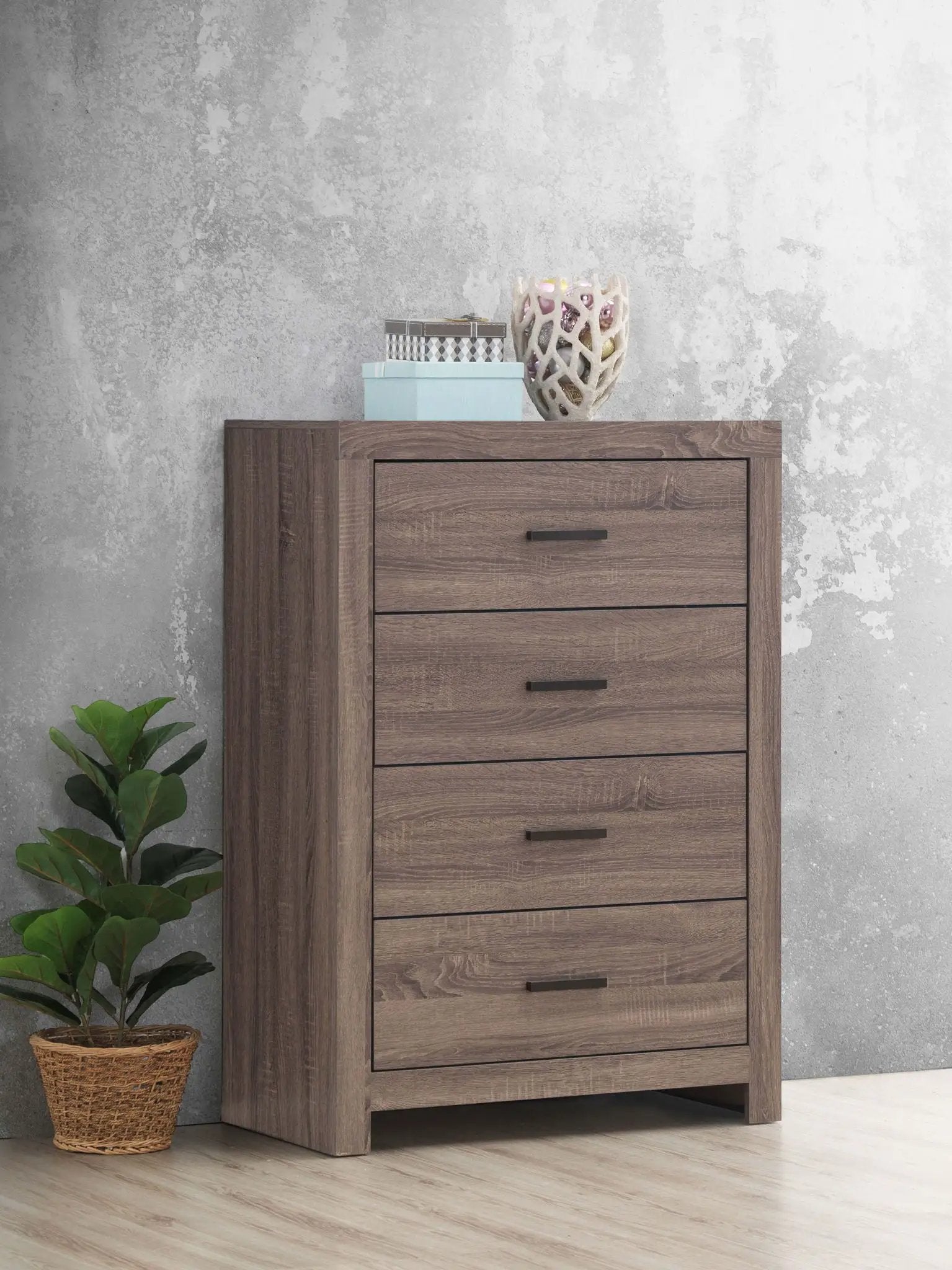 Brantford 4-drawer Bedroom Chest Barrel Oak by Unique Piece Furniture