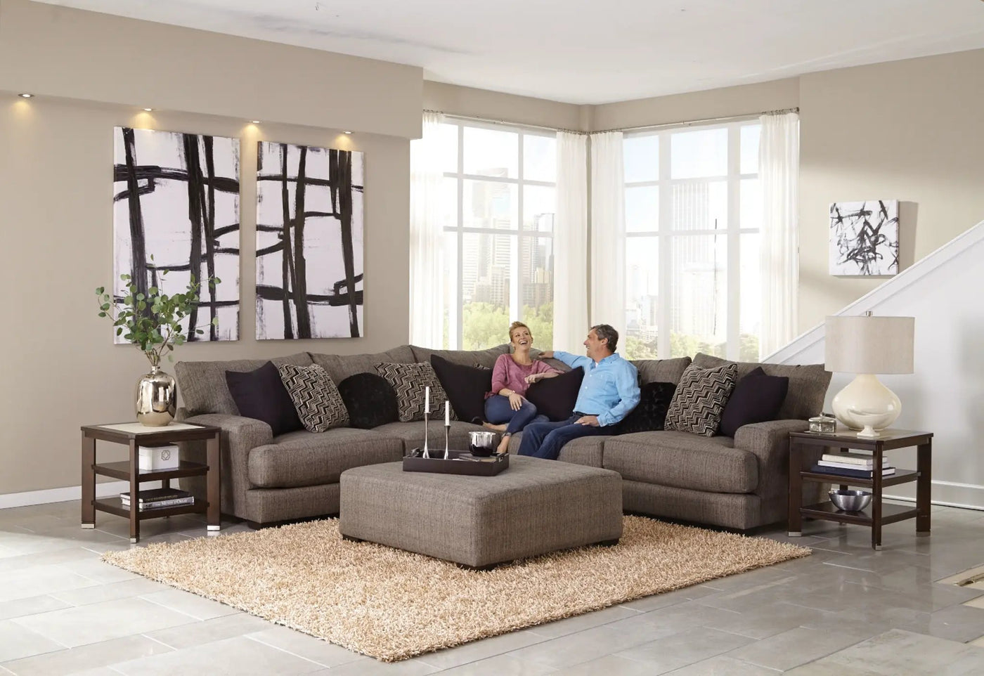 Ava Sectional - Loveseat With USB Port by Unique Piece Furniture