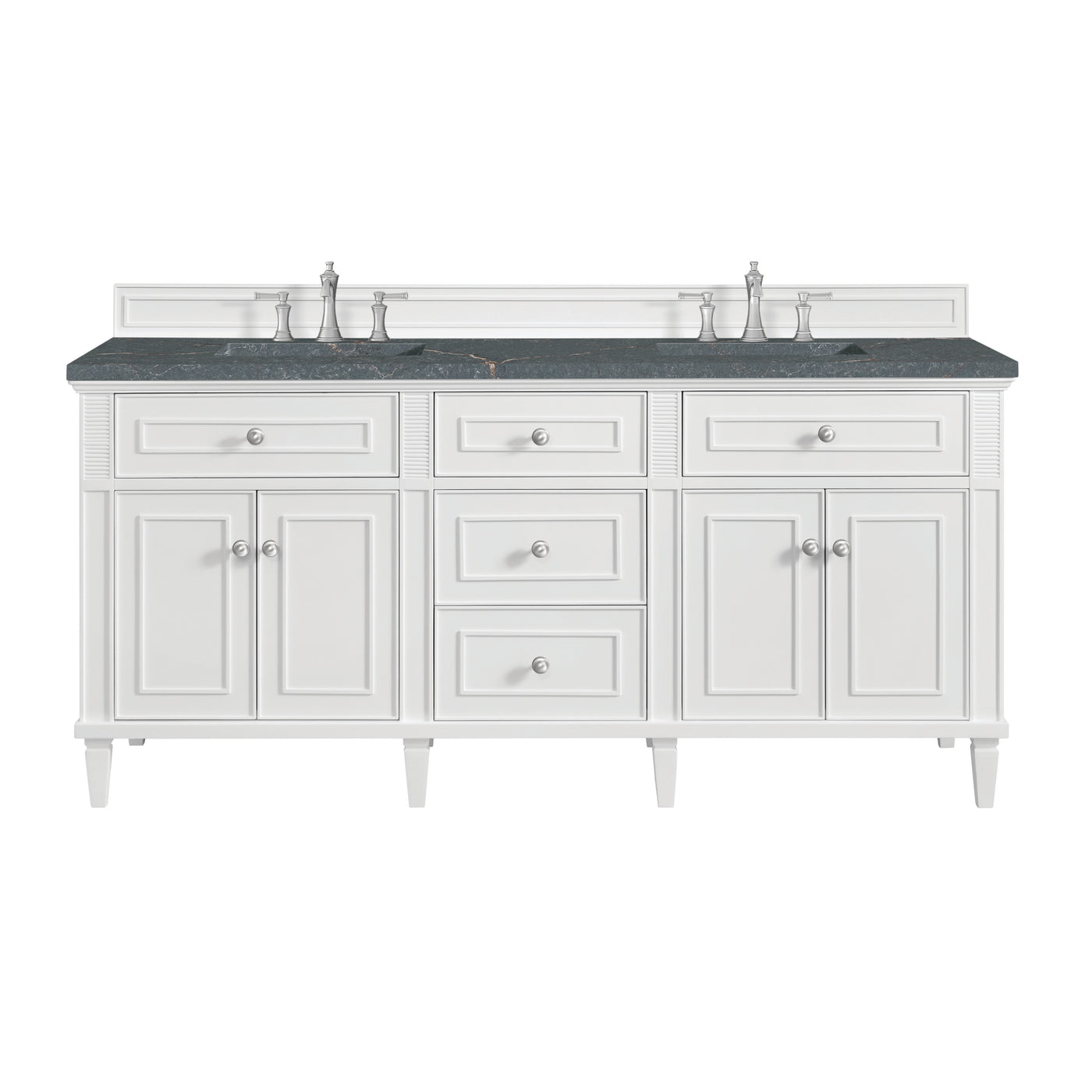 James Martin Lorelai 72" Double Bathroom Vanity, Bright White by James Martin