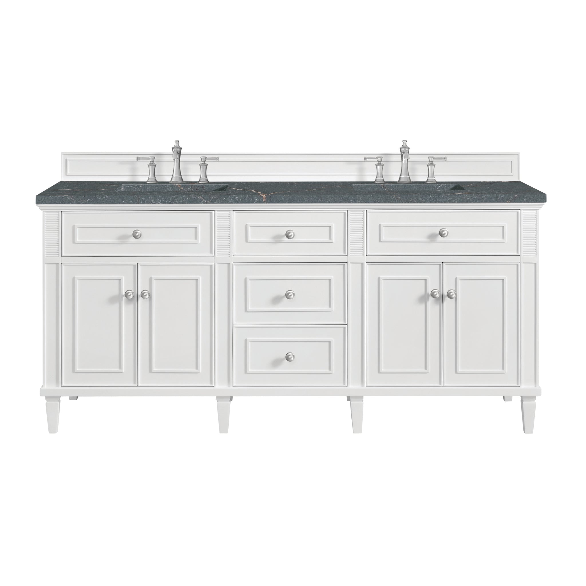 James Martin Lorelai 72" Double Bathroom Vanity, Bright White by James Martin