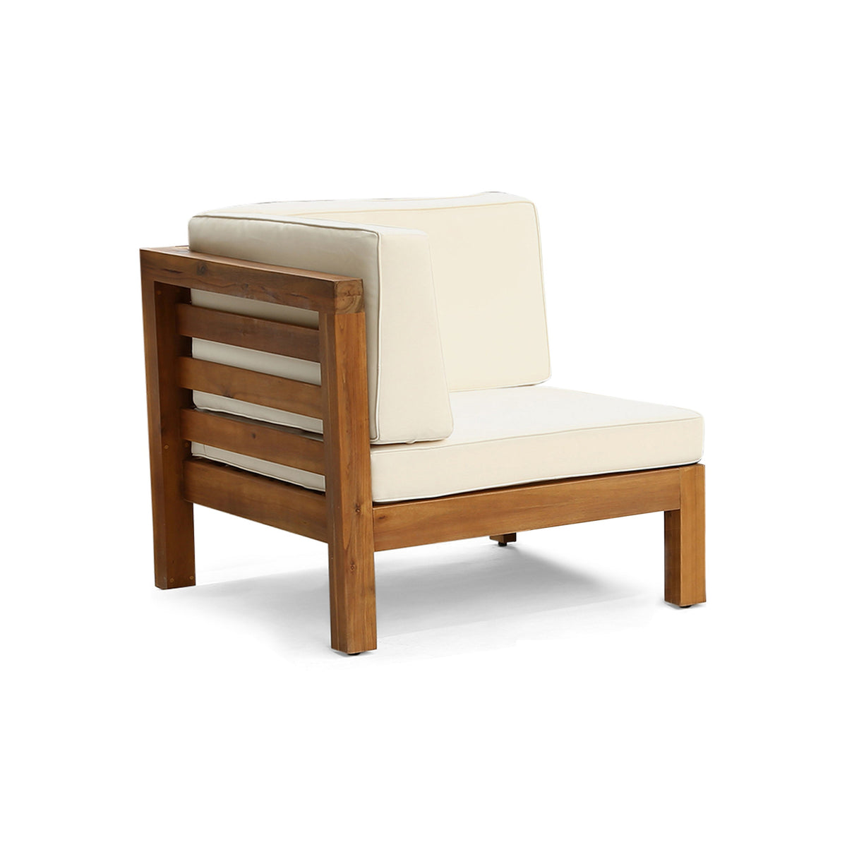 Oana L Arm Chair with Acacia Wood Frame - Multiple Colors, photo 7 of 10