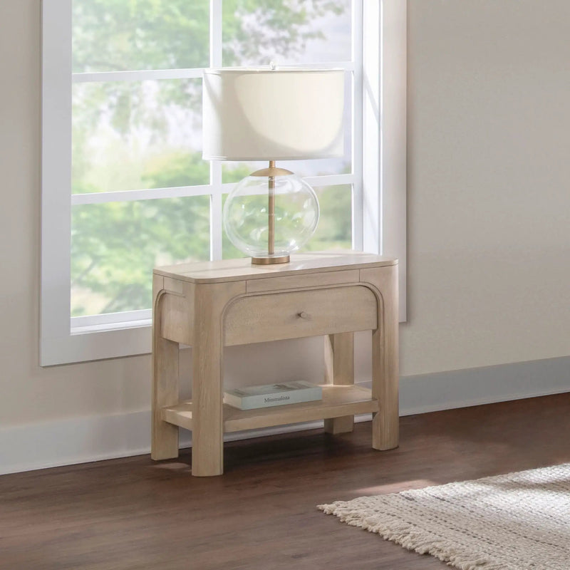 Solano 1-drawer Nightstand Bedside Table Weathered Mango by Unique Piece Furniture