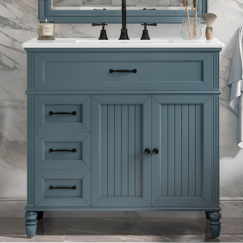 Bathroom Vanity With Sink, Freestanding Cabinet & Drawers by HouseOfZazla