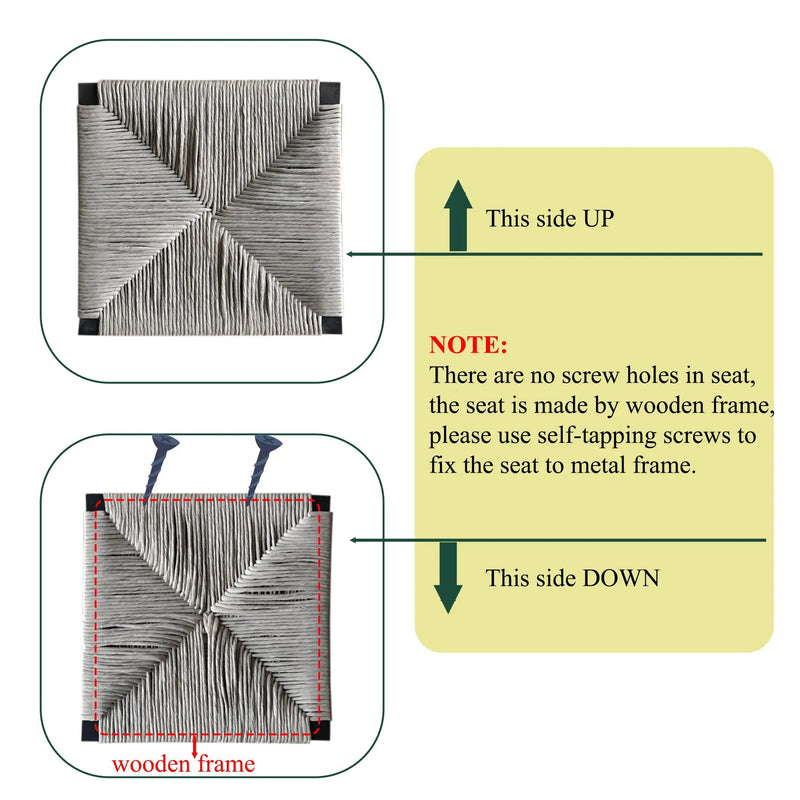 Gray Set of 2 Hand Weave Bar Stools with Back by HouseOfZazla