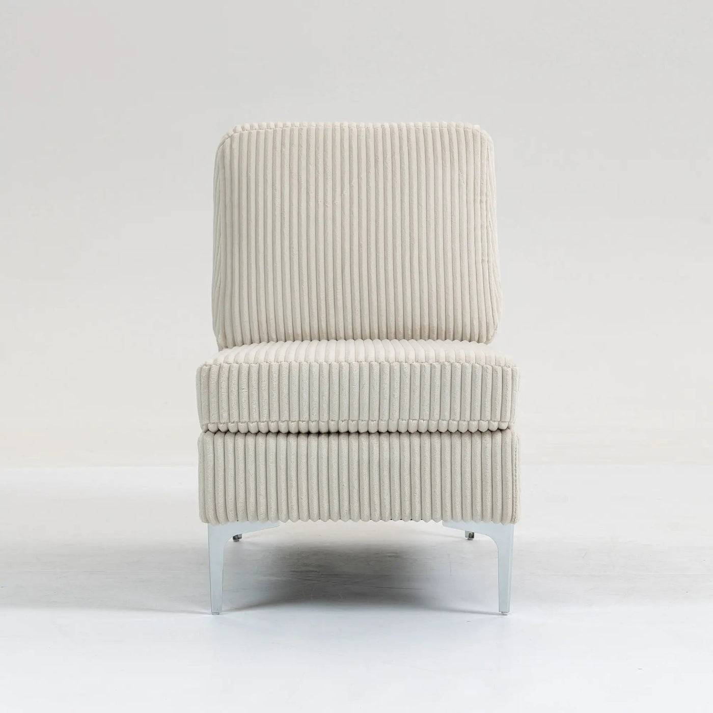 Single Couch Modular Armless Accent Chair With Back Cushion by HouseOfZazla