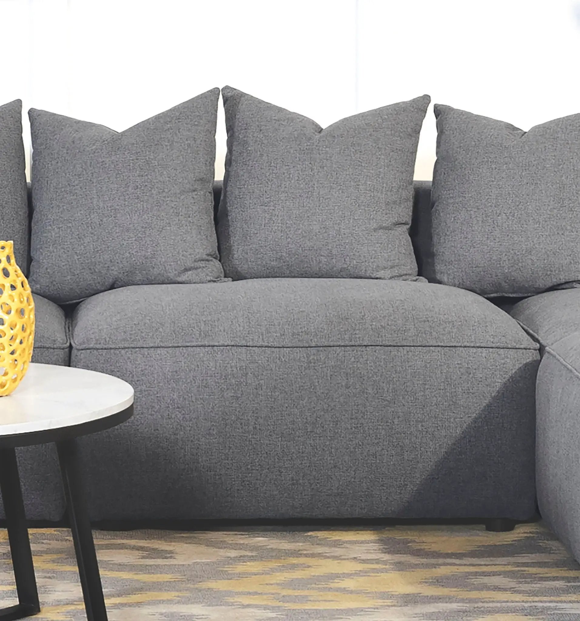 Jennifer Upholstered Armless Chair Grey by Unique Piece Furniture