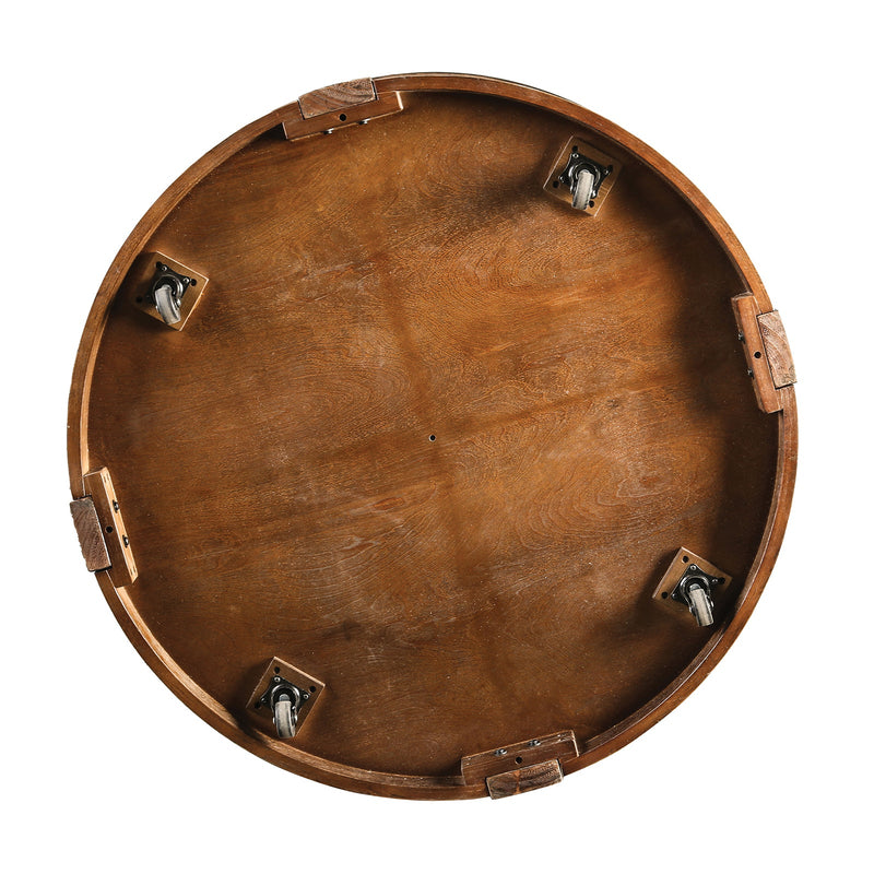 Transitional Espresso Coffee Table with Open Storage - Engineered Pine, photo 5 of 8