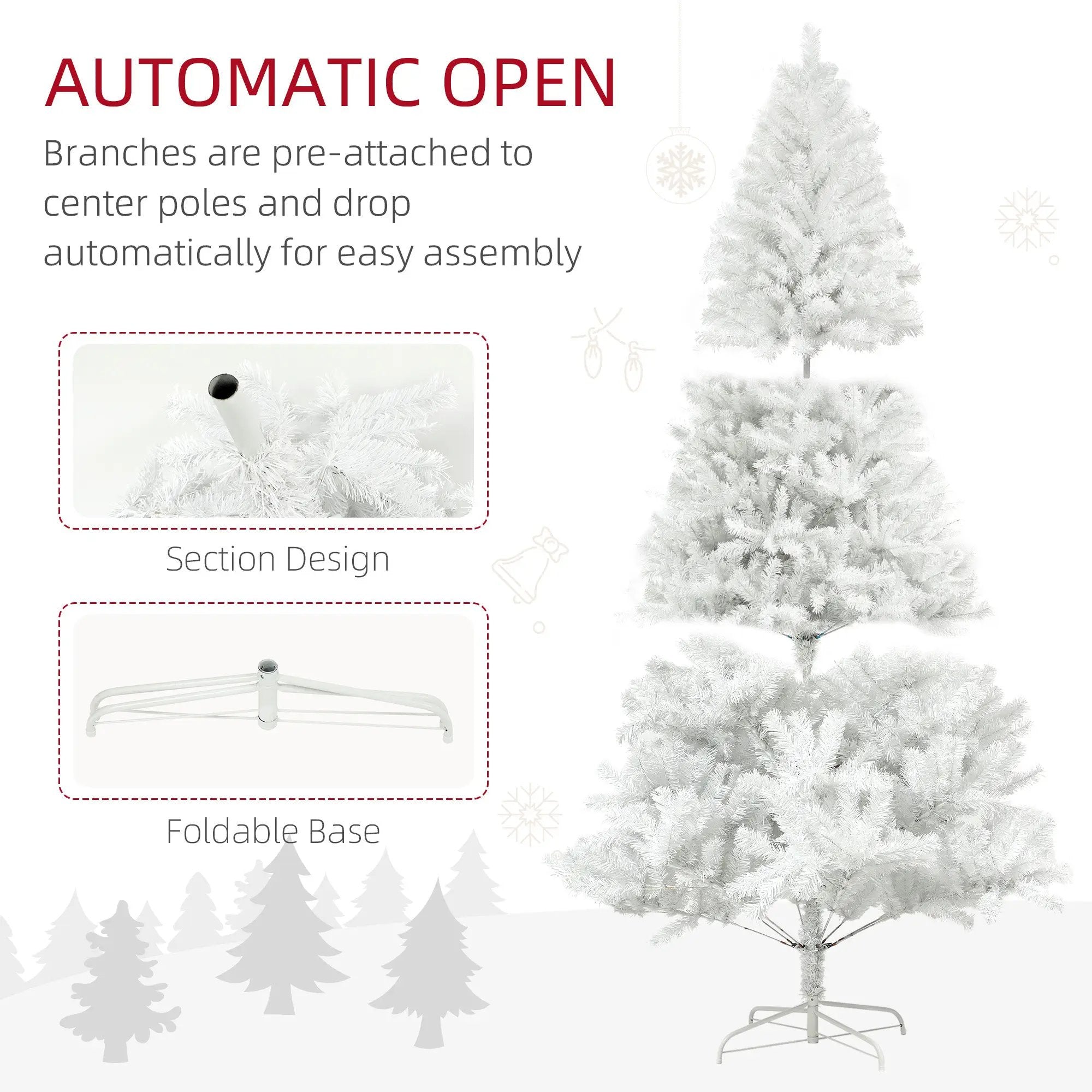 HOMCOM 6ft Tall Artificial Christmas Tree by HouseOfZazla