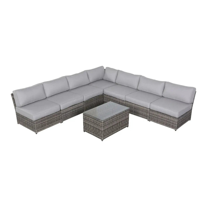 Comfortable Modern Patio Rattan Sectional Set With Cushions by HouseOfZazla