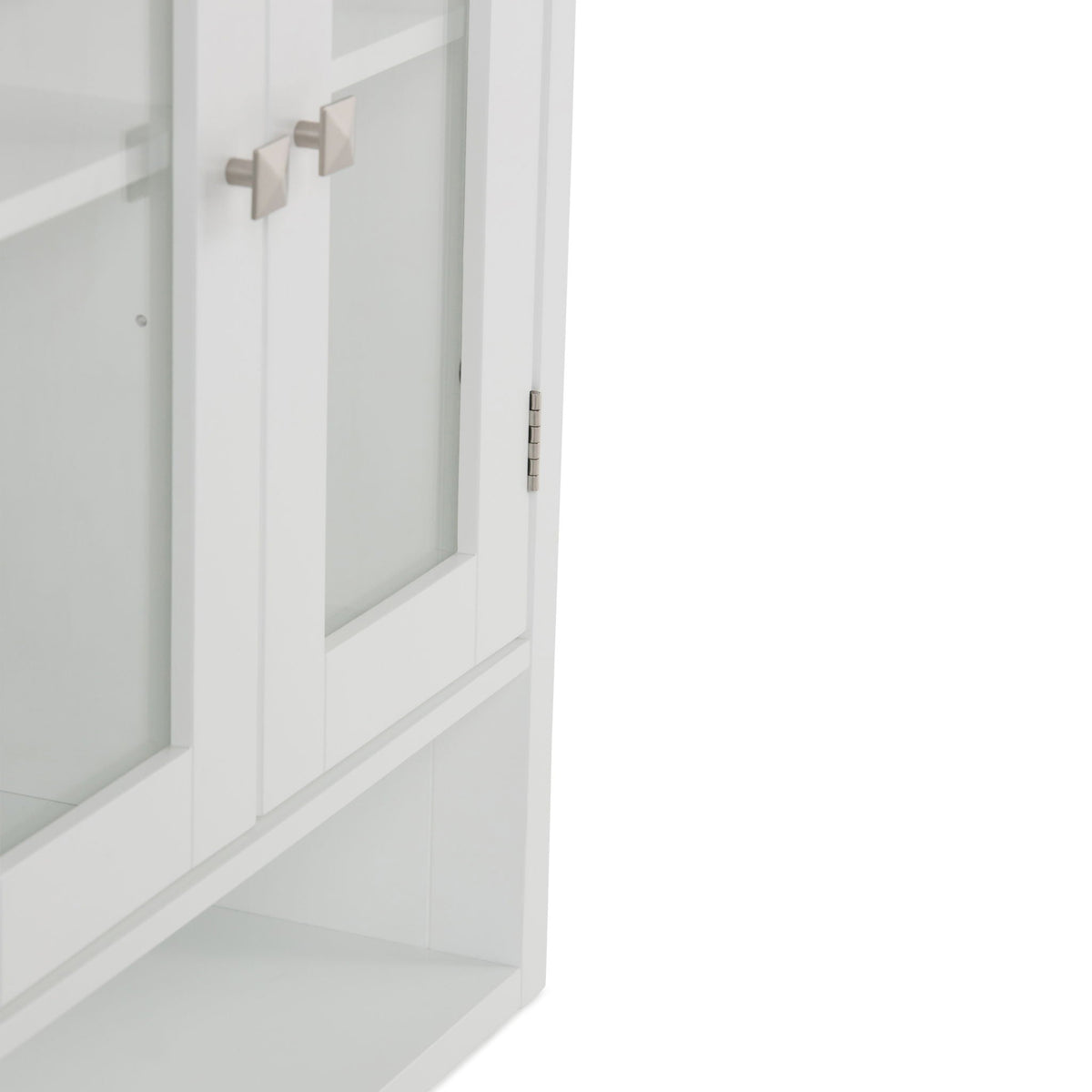 Double Door Wall Cabinet with Adjustable Shelves - Pure White, photo 7 of 9
