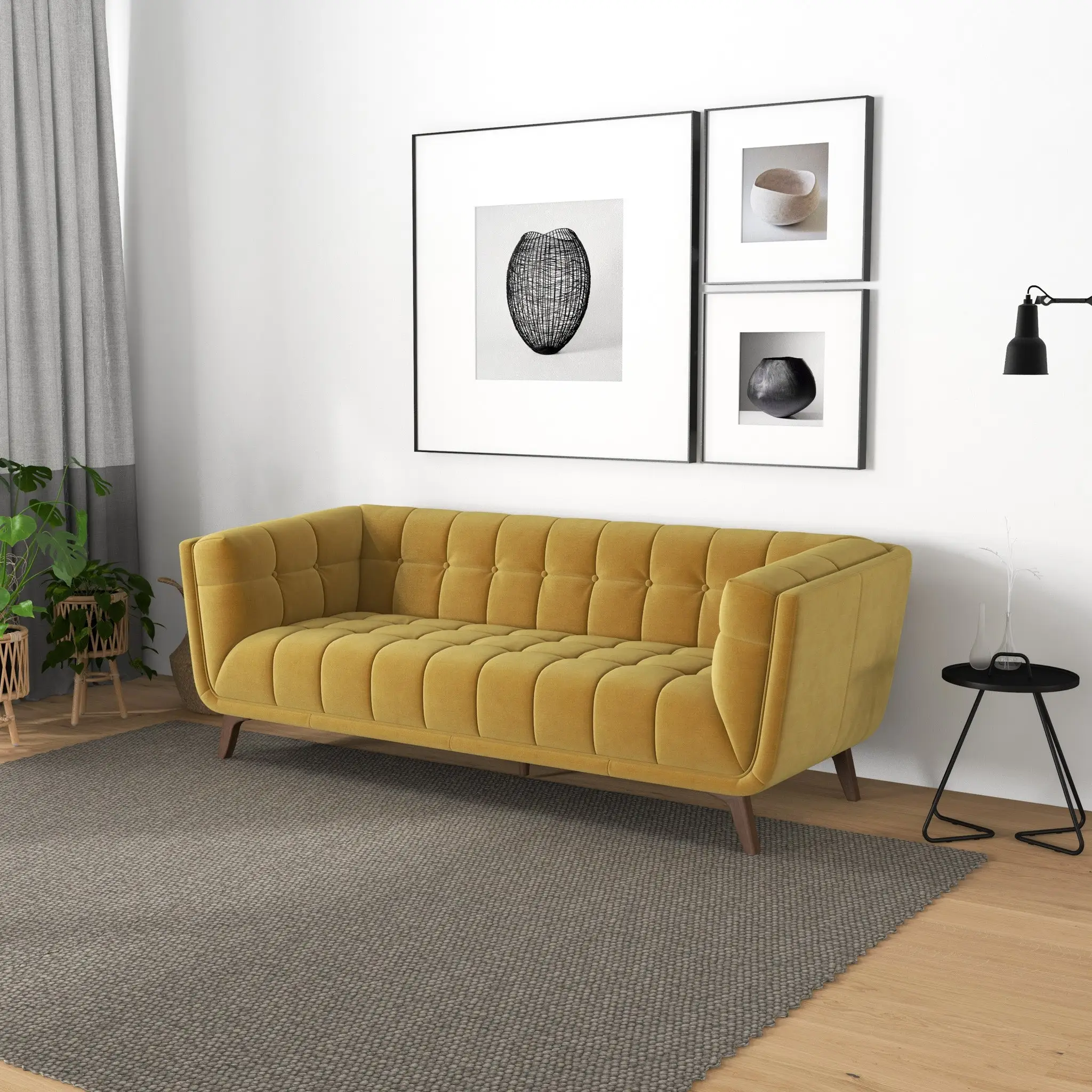 Addison Large Velvet Sofa by HouseOfZazla