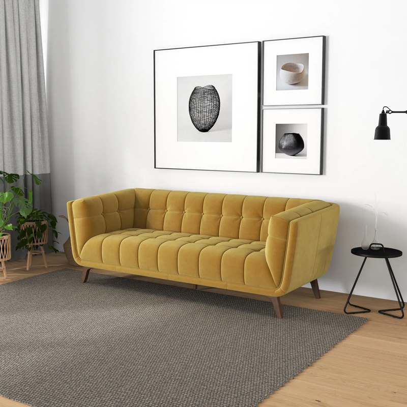 Addison Large Velvet Sofa by HouseOfZazla