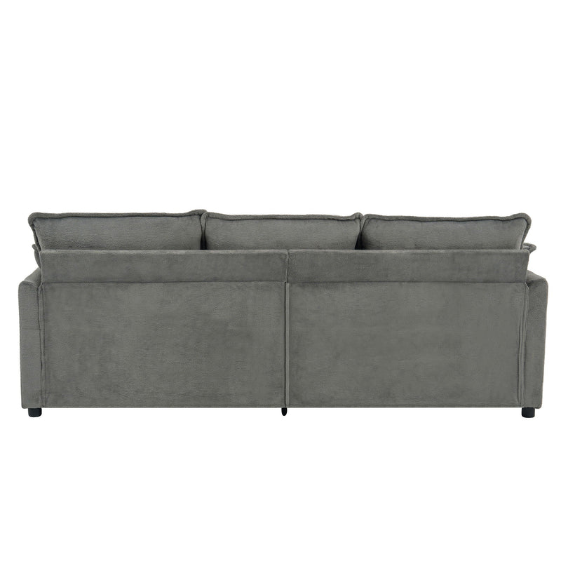 Modern 3 Seater Sofa With Side Storage Pockets For Living Room by HouseOfZazla
