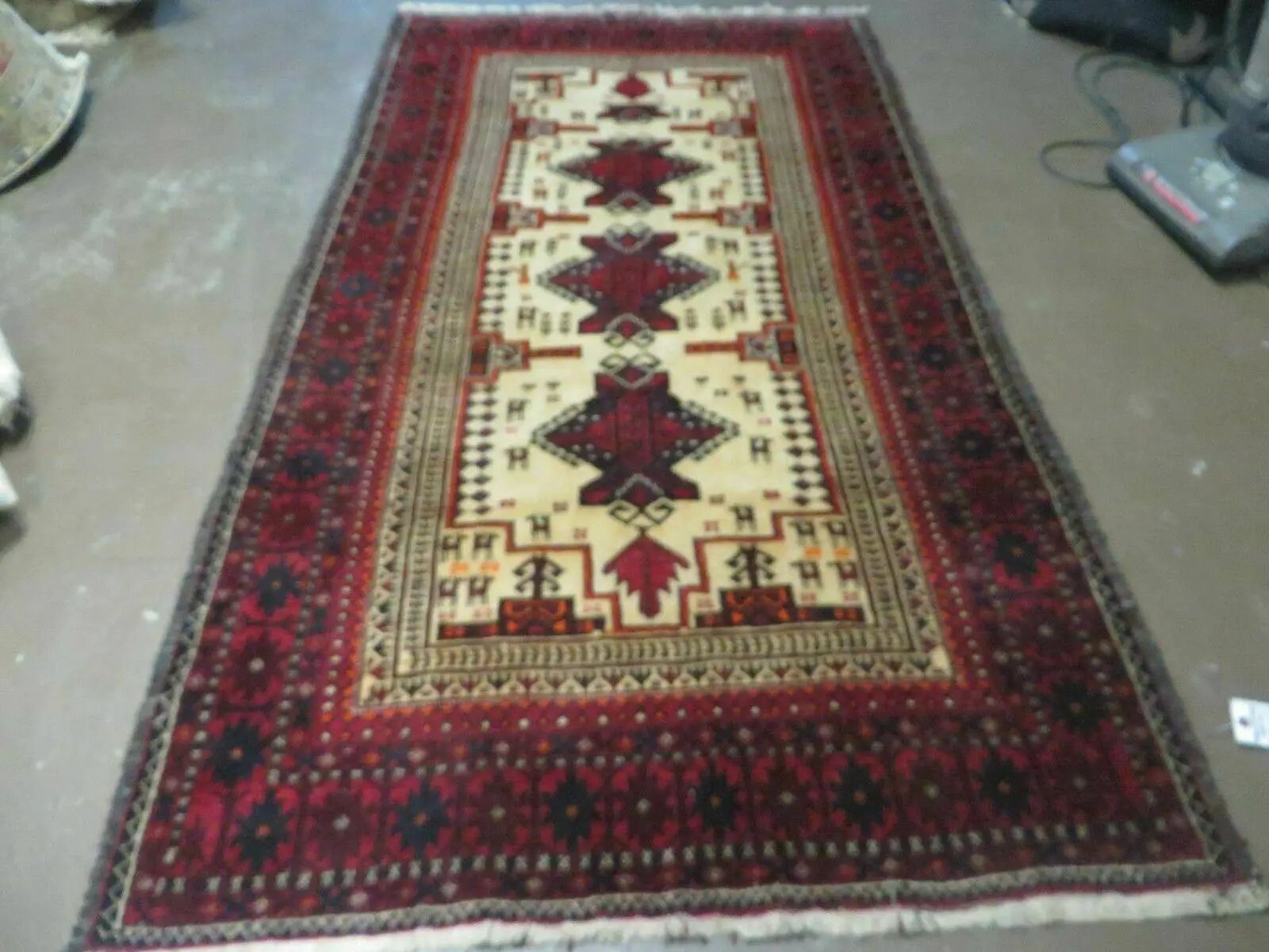 4' X 7' Vintage Handmade Pakistan Turkoman Bokhara Balouch Woven Wool Rug Nice by Jewel Rugs
