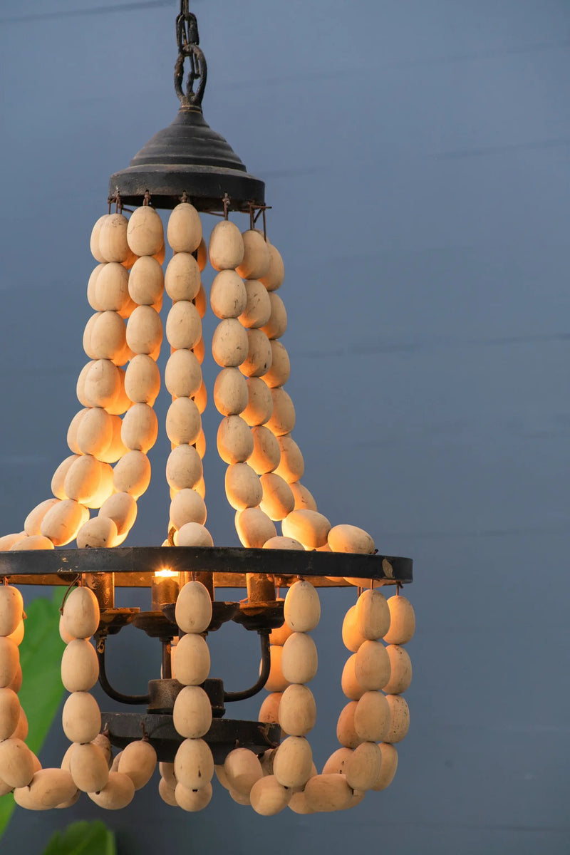 Large Beaded 4-Light Chandelier by HouseOfZazla