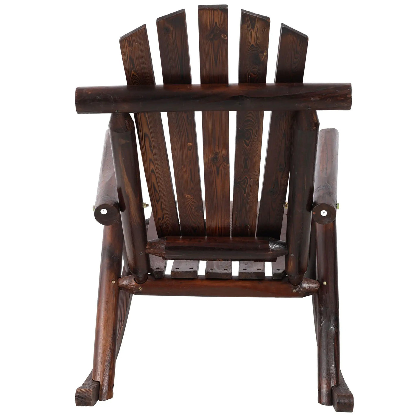 Durable Wooden Porch Rocker, Fir Log Rocking Chair by HouseOfZazla