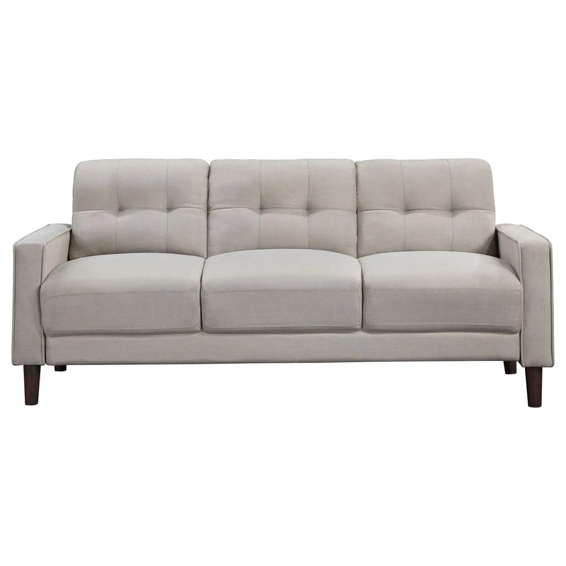 Bowen Upholstered Track Arm Tufted Sofa Beige by Unique Piece Furniture