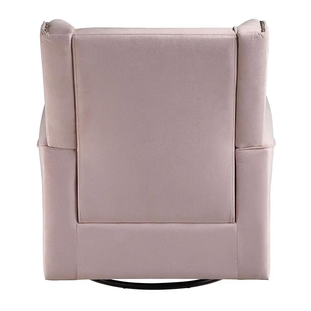 Tamaki - Swivel Chair With Glider - Pink Fabric by Unique Piece Furniture